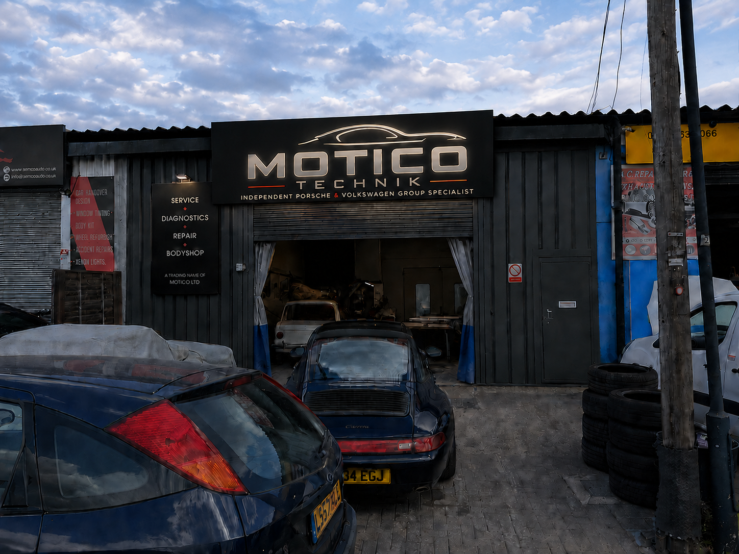 Motico Technik workshop exterior preview